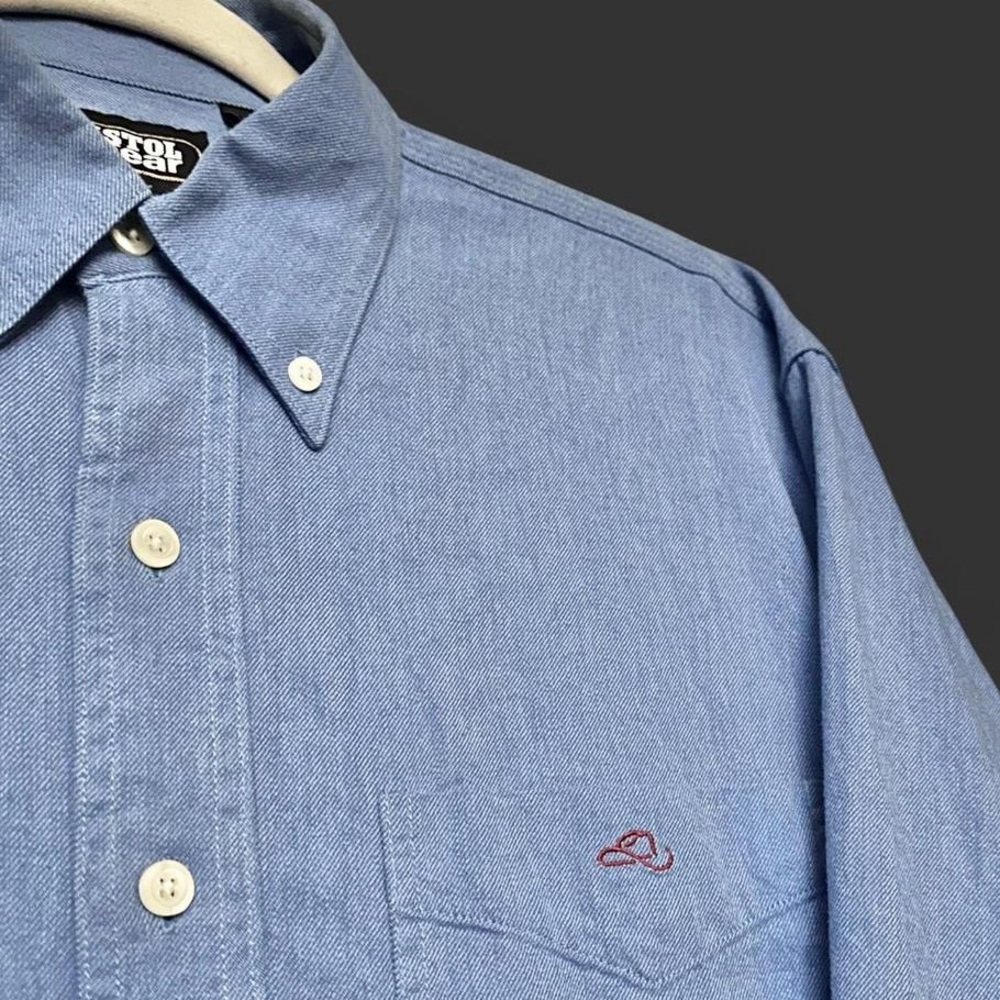 RESISTOL Rodeo Gear 100% Cotton Denim Button Dpwn Shirt - Picture 2 of 5